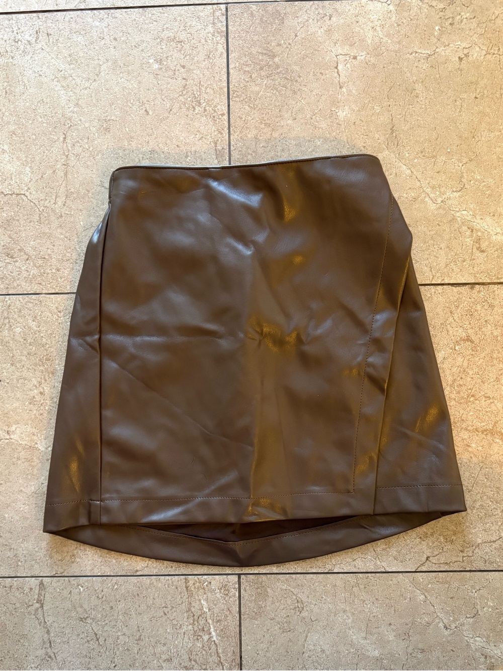 Arizona Jean Company Brown Faux Leather Mini Skirt